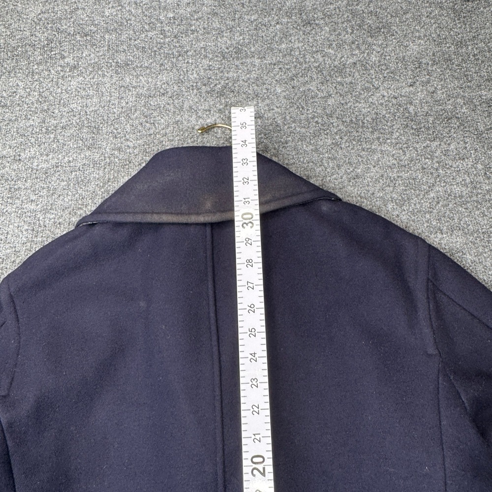 Vintage Polo Ralph Lauren Peacoat Mens Large Wool USRL Military Anchor Coat - Picture 8 of 16